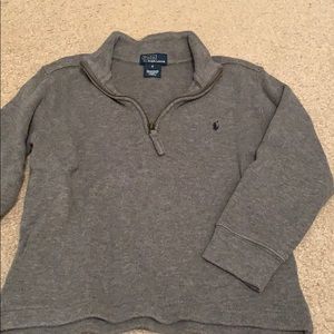 Polo pullover with half zipper